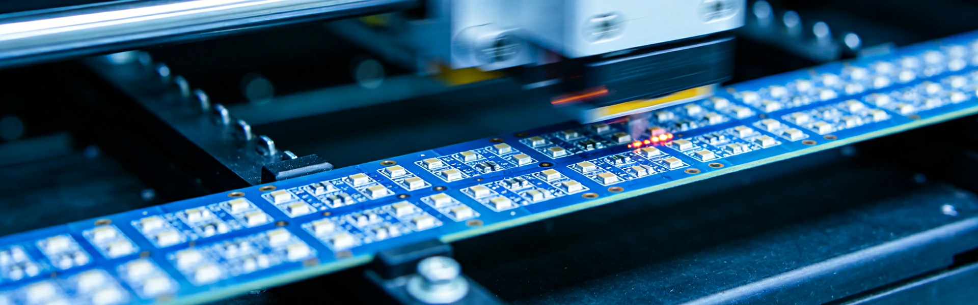 SMT production line close-up